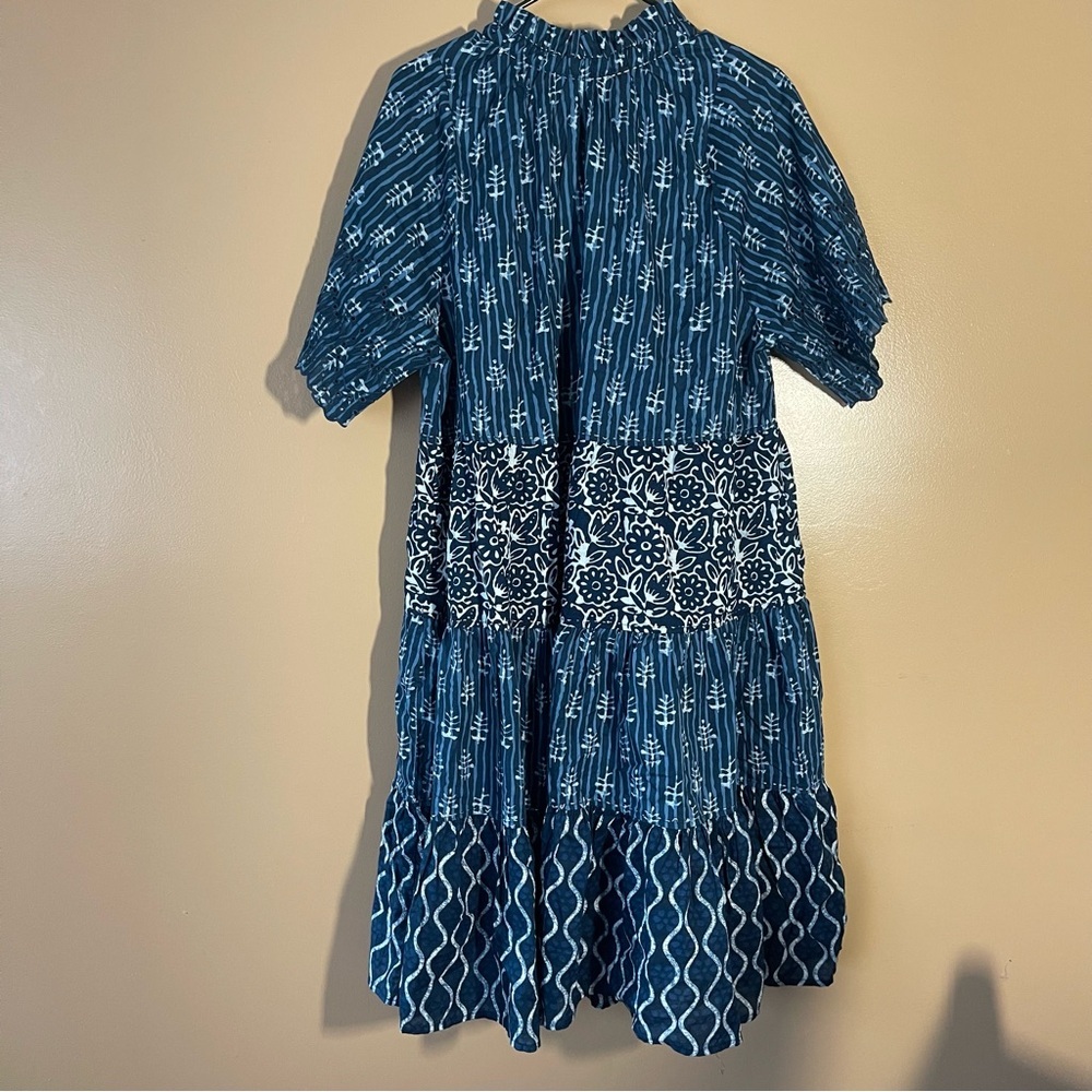 Chelsea & Theodore Blue and White Boho Dress size 1X New with tags - Picture 9 of 13
